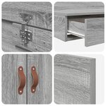 vidaXL Cadre de lit de rangement Gris Sonoma 90x200 cm