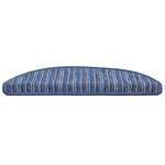 vidaXL Tapis d'escalier auto-adhésifs 15 Pièces Bleu 56 x 17 x 3 cm