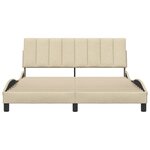 vidaXL Cadre de lit sans matelas Hanko crème 160x200 cm tissu