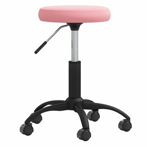 vidaXL Chaise de bureau pivotante rose velours