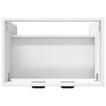 vidaXL Armoire sous évier de salle de bain Blanc 56 x 37 5 x 81 cm