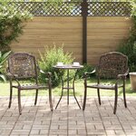 vidaXL Chaise de jardin 2 Pièces Bronze 55 x 56 5 x 91cm Aluminium