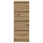 vidaXL Buffet chêne artisanal 37 5x35x99 cm bois d'ingénierie