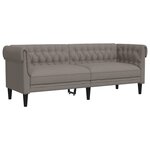 vidaXL Canapé Chesterfield 3 places taupe tissu
