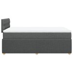 vidaXL Sommier à lattes de lit avec matelas Gris foncé 120x200cm Tissu