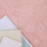 vidaXL Tapis en fausse Tafalla Rose Ø 100 cm Polyester