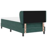 Lit box spring vidaXL avec matelas velours vert foncé 90x190 cm