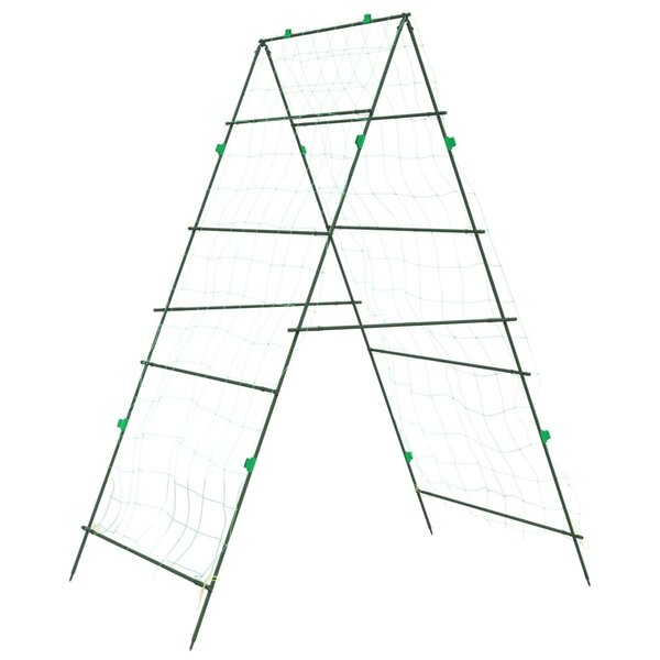 vidaXL Treillis de jardin pour plantes grimpantes forme de A acier