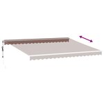 vidaXL Auvent rétractable automatique avec LED marron 450x350 cm