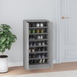 vidaXL Armoire à chaussures Sonoma gris 55x35x108 cm Bois d'ingénierie