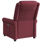 vidaXL Fauteuil de massage inclinable Rouge bordeaux Tissu