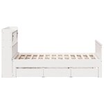 vidaXL Lit bibliothèque sans matelas blanc 140x190 cm bois pin massif