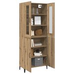 vidaXL Haut Armoire 2 Pièces Chêne artisanal Bois d'ingénierie