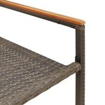 vidaXL Chaises empilables de jardin 2 pc Gris et marron