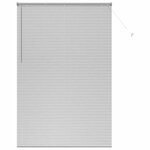 vidaXL Store de Fenêtre avec des rideaux Argent Aluminium