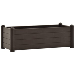 vidaXL Lit surélevé de jardin PP Moka 100x43x35 cm