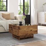 vidaXL Table basse Bois ancien 50 x 50 x 30 cm Bois d'ingénierie