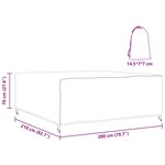 vidaXL Housse pour mobilier d'extérieur Noir 210 x 200 x 70 cm 210D