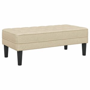 vidaXL banc Crème 113 x 57 x 39 cm tissu