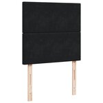 vidaXL Sommier à lattes de lit avec matelas Noir 90x200 cm Velours