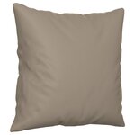 vidaXL Canapé 2 places avec oreillers taupe 120 cm tissu microfibre