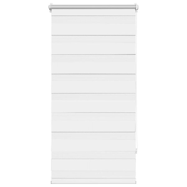 vidaXL Store vénitien zébré 60 9 x 120 cm  largeur du tissu 56 7 cm  blanc