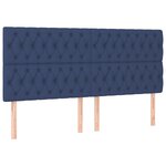 vidaXL Sommier à lattes de lit avec matelas Bleu 200x200 cm Tissu