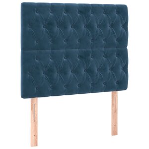 vidaXL Tête de lit Bleu foncé 90x7x118/128 cm Velours