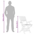 vidaXL Chaises de jardin pliantes lot de 8 55x61x90cm bois massif teck