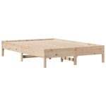 vidaXL Lit bibliothèque sans matelas 160x200 cm bois massif de pin