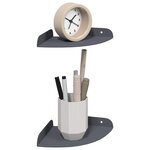 vidaXL Étagère Flottante d'Angle 2 pc Anthracite 15 x 15 x 2 cm
