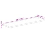 vidaXL Dessus de table 100x70x3 8cm rectangulaire bois massif manguier