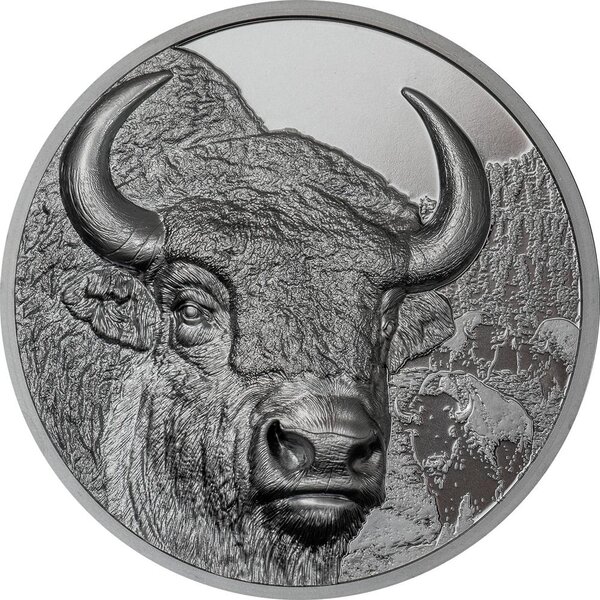 Monnaie BISON Wild Mongolia 2 Oz Argent 1000 Togrog Mongolia 2025 (PRÉCOMMANDE)