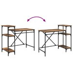 vidaXL Bureau Bois Ancien 105 x 50 x 90 cm Bois d'ingénierie