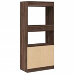 vidaXL Buffet haut chêne marron 63x33x140 cm bois d'ingénierie