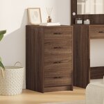 vidaXL Buffet en chêne brun 40x41x75 cm en bois d'ingénierie