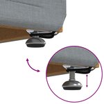 vidaXL Tabouret Gris clair 41 x 41 x 40 cm Tissu et bois stratifié