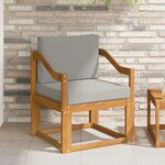 vidaXL Canapé d’extérieur Bois d'acacia massif et polyester