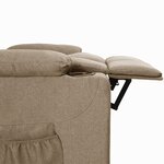 vidaXL Fauteuil inclinable Taupe Tissu