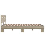 vidaXL Cadre de lit sans matelas chêne sonoma 135x190 cm