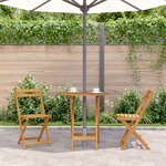 vidaXL Table pliable de jardin 70 cm Bois d'acacia solide
