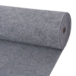 vidaXL Tapis strié pour exposition 1 2x10 m Gris