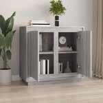 vidaXL Buffet sonoma gris 80x34x75 cm bois d'ingénierie