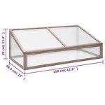 vidaXL Serre Gris 110x58 5x39 cm Bois de sapin