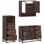 vidaXL Ensemble de meubles de salle de bain 3 Pièces Chêne marron
