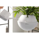 LECHUZA Jardinière suspendue BOLA Color 23 ALL-IN-ONE Blanc