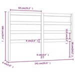 vidaXL Tête de lit 141x4x100 cm Bois massif de pin