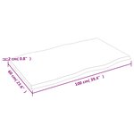 vidaXL Dessus de table bois chêne massif traité bordure assortie