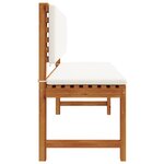 vidaXL Banc de jardin avec coussins 100x50x91 cm en bois massif d'acacia.