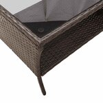 vidaXL Canapé de jardin 2 places coussins table marron résine tressée